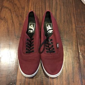 Burgundy Vans — unisex